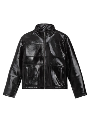 Mado patent leather down jacket