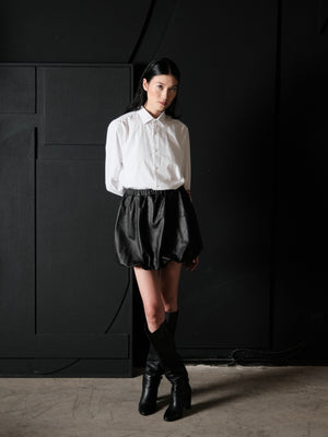 Bubble leather skirt