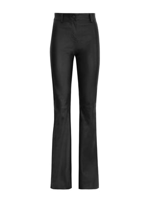 Pantalon en cuir stretch bootcut