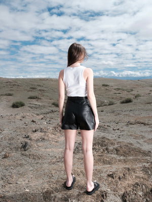 Hishka leather shorts