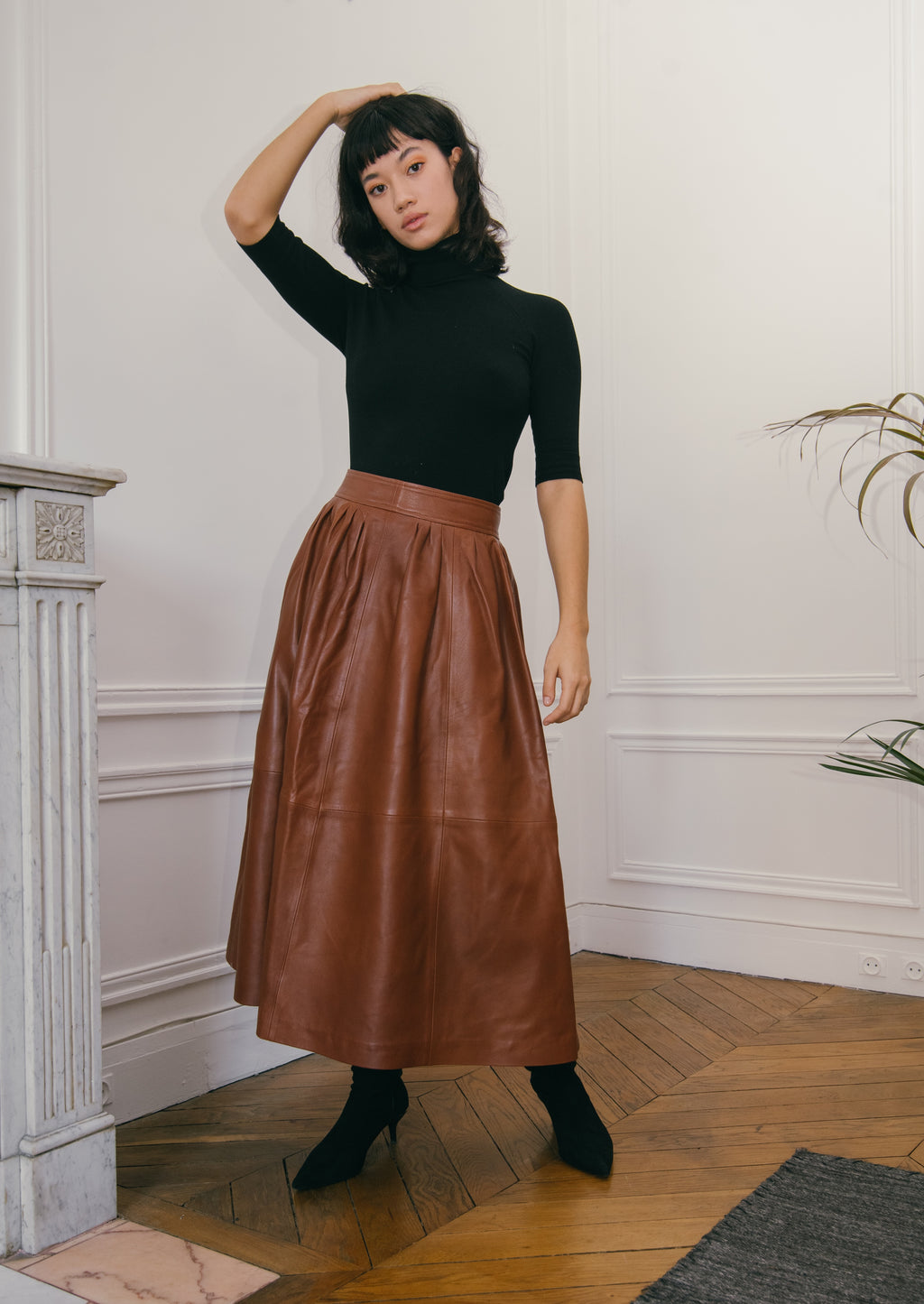 Tokyo leather skirt