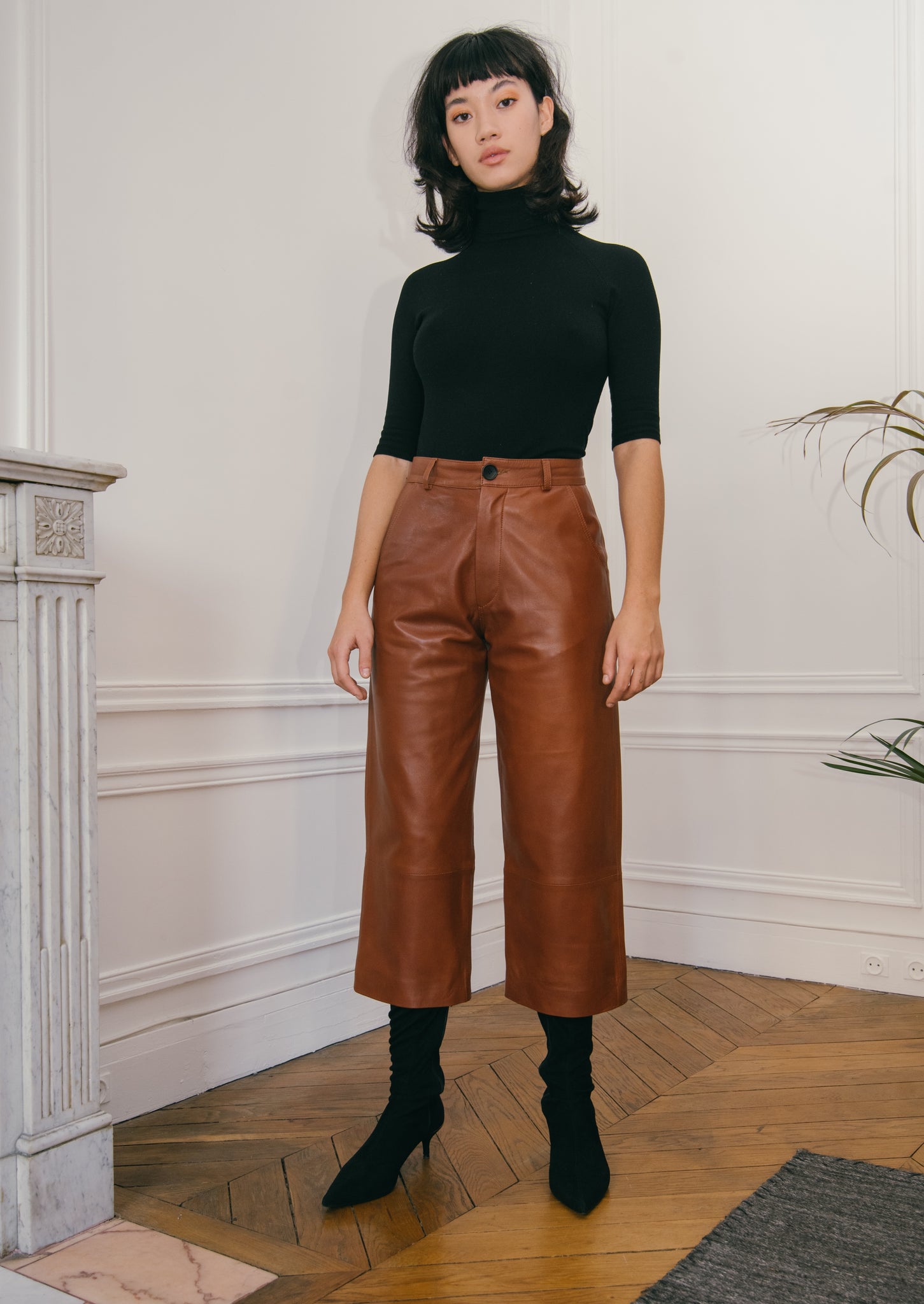 The leather culottes