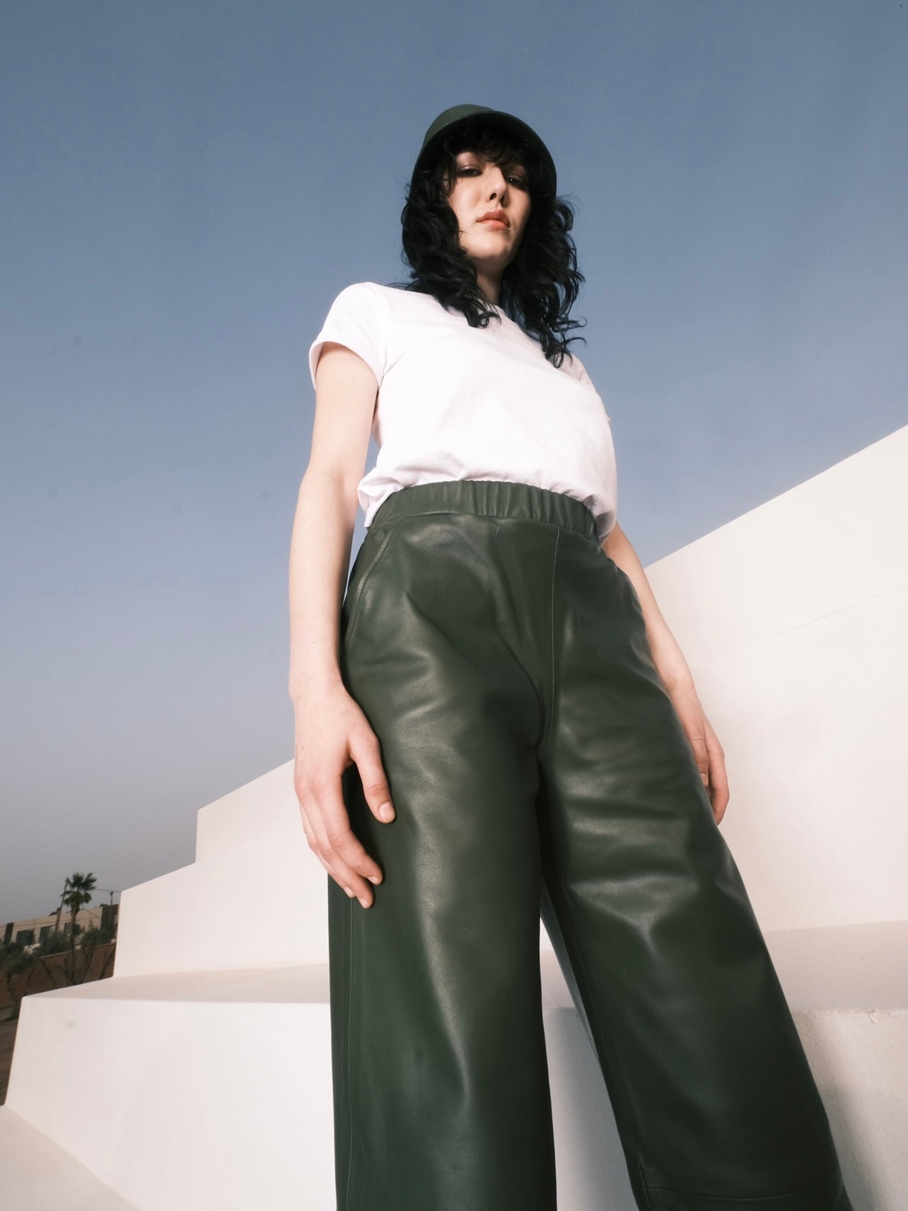 Naksu wide leather pants